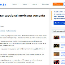 Actividad transaccional mexicana aumenta en enero